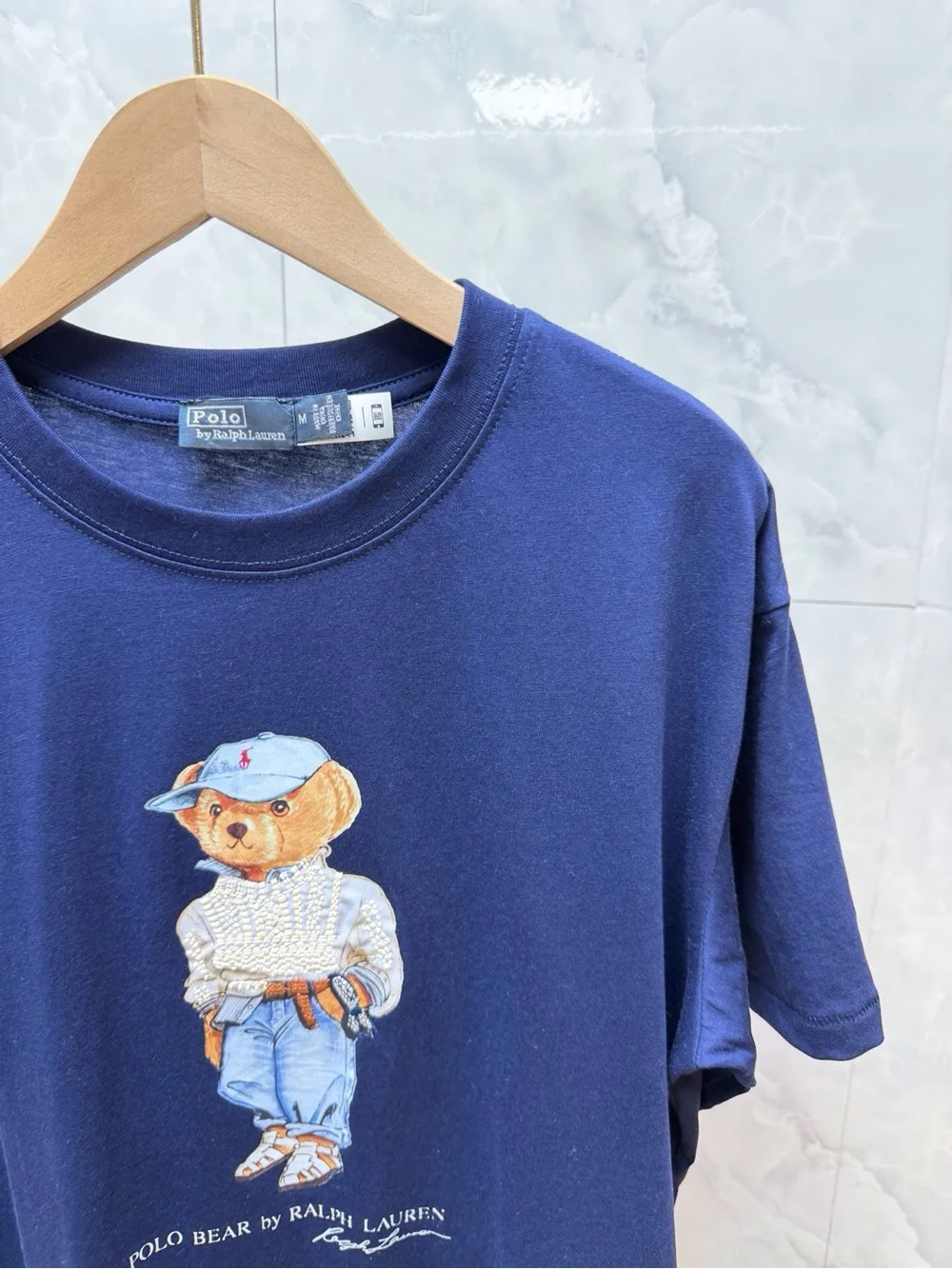 Polo by Ralph Lauren Navy Blue Bear Graphic Short Sleeve Tee